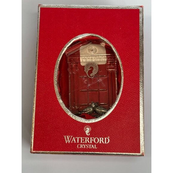 Waterford Crystal "Our First Christmas" 2004 Ornament With Love Birds Design Box - Picture 1 of 8
